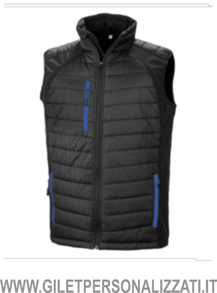 Gilet Impermeabile Poliestere Riciclato nella colorazione Blu Gilet Impermeabile Poliestere Riciclato nella colorazione Blu