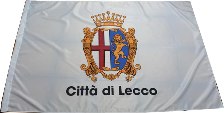 Bandiera da esterno Città di Lecco personalizzata Bandiera da esterno Città di Lecco