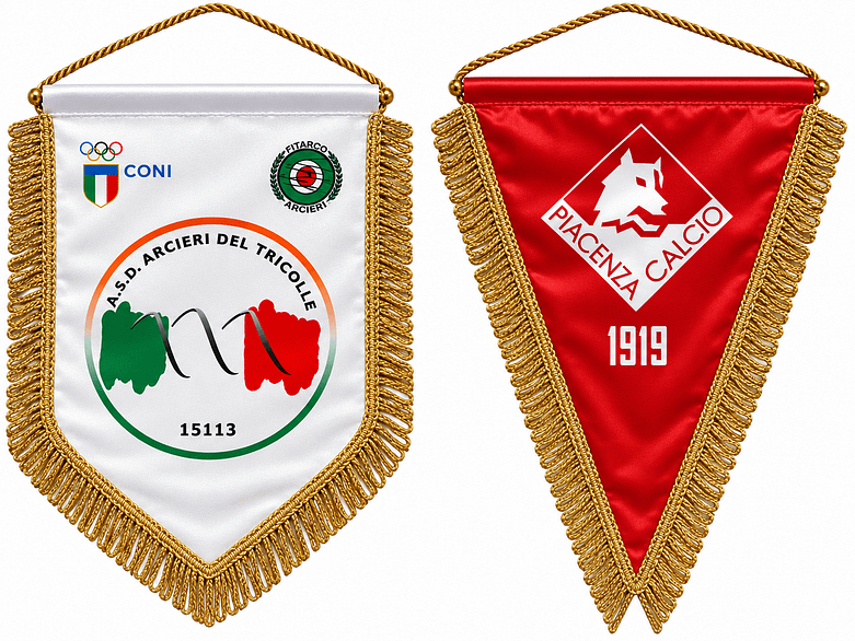 gagliardetti pentagono arceri e piacenza personalizzati gagliardetti pentagono arceri e piacenza