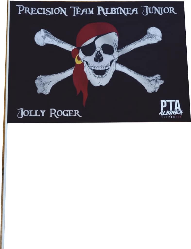 Bandiera con asta Jolly Roger personalizzata Bandiera con asta Jolly Roger