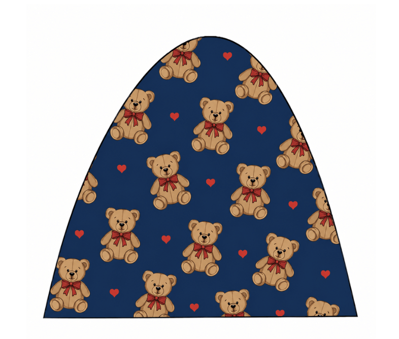 Berretti lana bambino con orsetti BLU Berretti lana bambino orsetti
