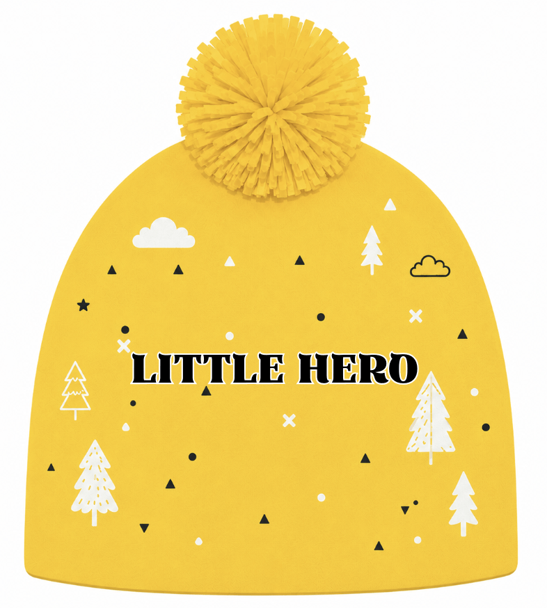 berretti lana bimbo LITTLE HERO GIALLO berretti lana bimbo LITTLE HERO