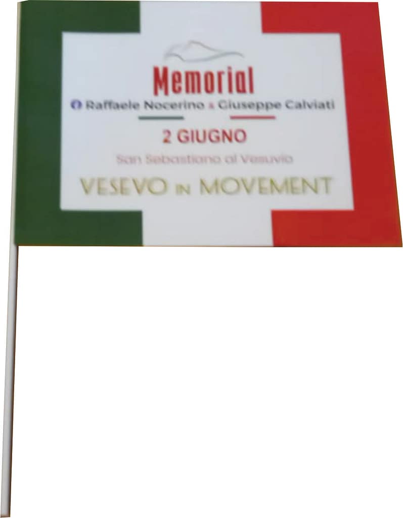 bandierina tricolore Vesevo Movement personalizzata bandierina tricolore Vesevo Movement