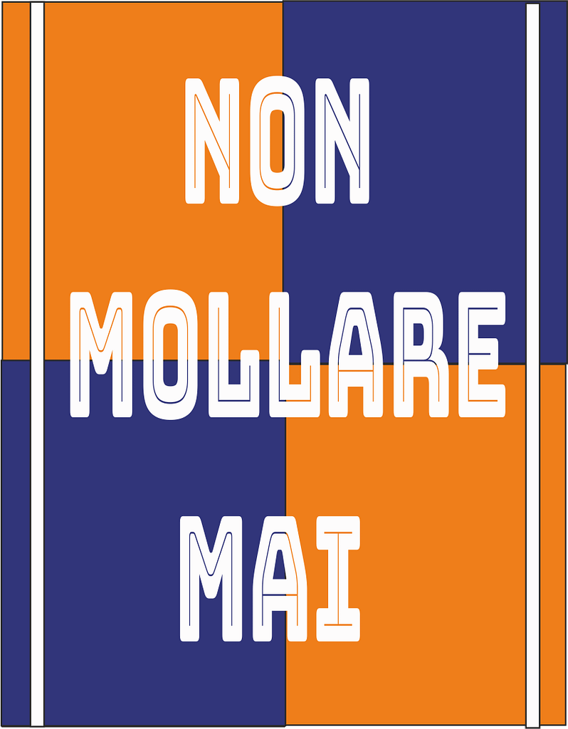 bandiera non mollare mai arancio blu navy bandiera non mollare mai arancio blu navy