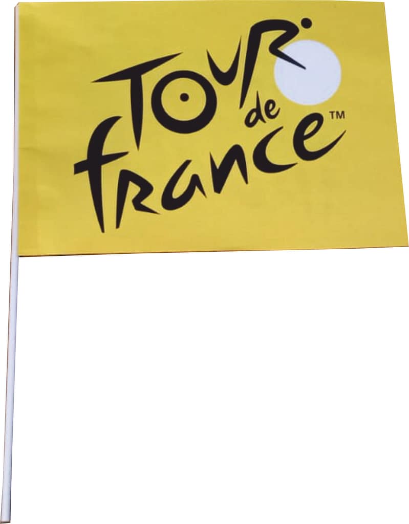 Bandierina in carta con astina tour de France personalizzata Bandierina con astina tour de France