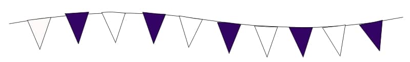 Filari triangolari bicolori bianco viola scuro Filari triangolari bicolori bianco viola
