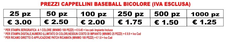 prezzi cappellini baseball bicolori prezzi cappellini baseball bicolori