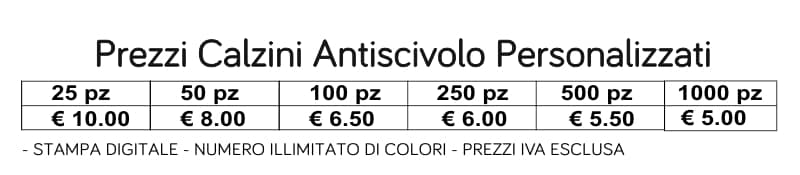 prezzi calzini antiscivolo personalizzati prezzi calzini antiscivolo personalizzati