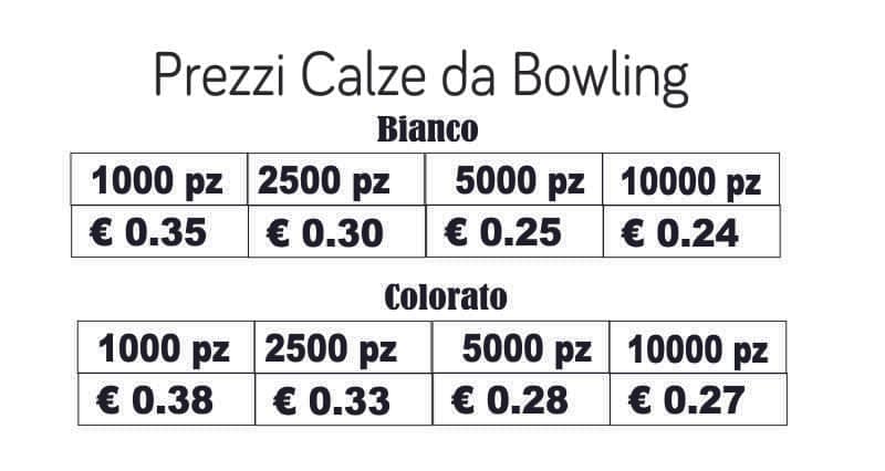 prezzi calze da bowling