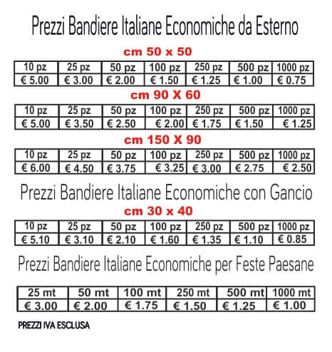 prezzi bandiere italiane economiche prezzi bandiere italiane economiche