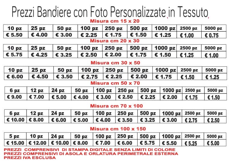 prezzi bandiere con foto personalizzate prezzi bandiere con foto personalizzate