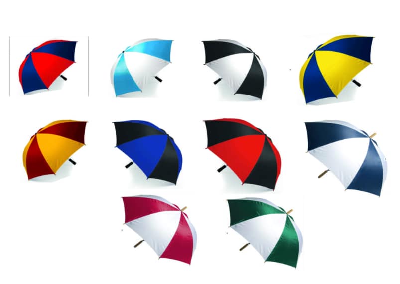 Ombrelli da stadio in poliestere 190 D in 10 diverse colorazioni con punta in gomma Ombrelli da stadio in poliestere 190 D in 10 diverse colorazioni.