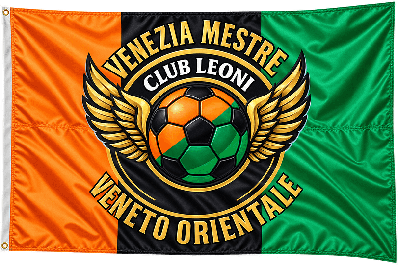 Bandiera grande formato Venezia Club Leoni Personalizzata Bandiera grande formato Venezia Club Leoni