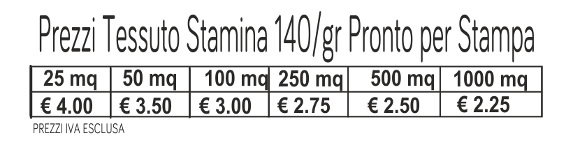 prezzi tessuto stamina 140 gr prezzi tessuto stamina 140 gr