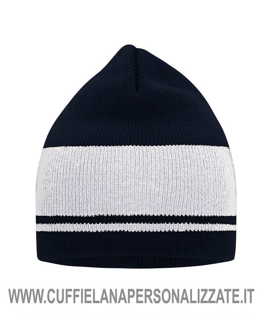 BERRETTI sciatore. Retrò colori bianco blu navy BERRETTI sciatore retrò bianco blu navy