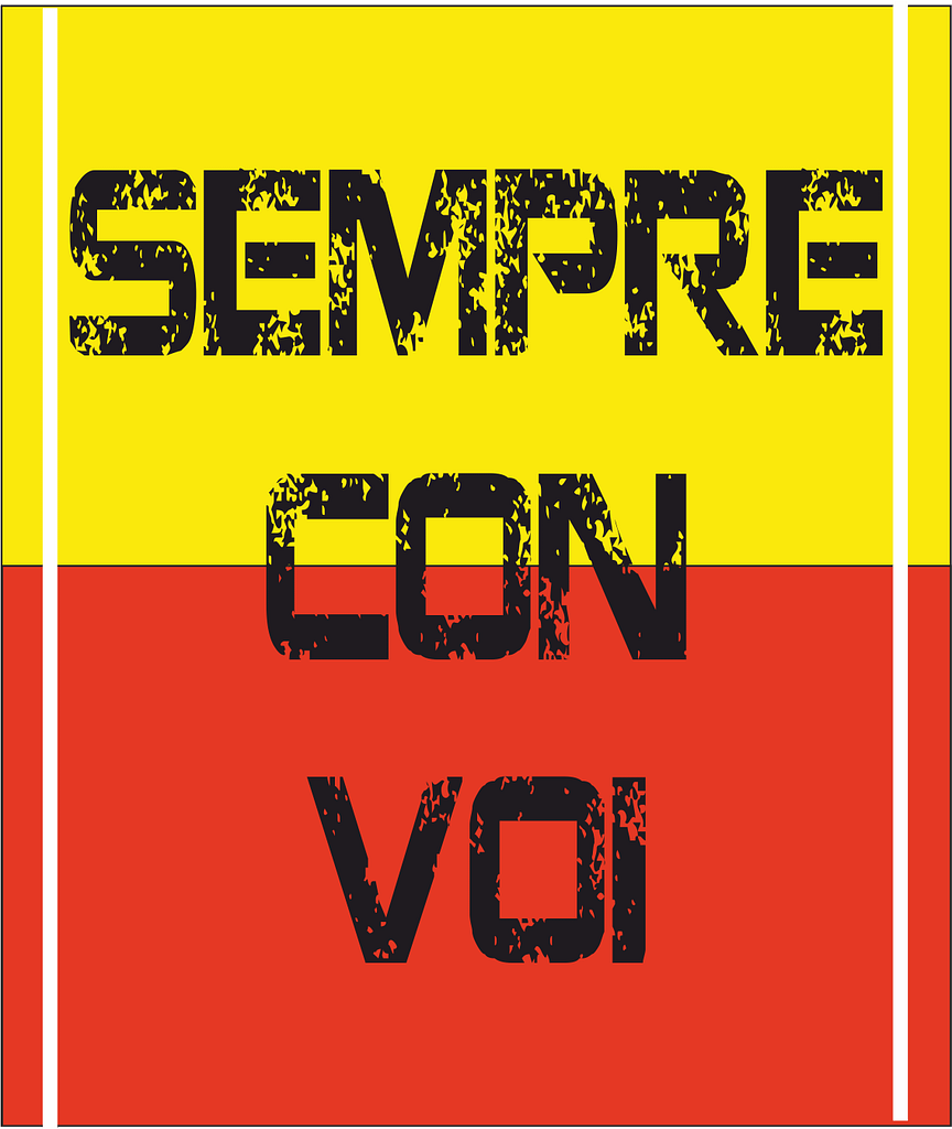 stendardo a 2 aste sempre con voi giallorosso stendardo a 2 aste sempre con voi giallorosso