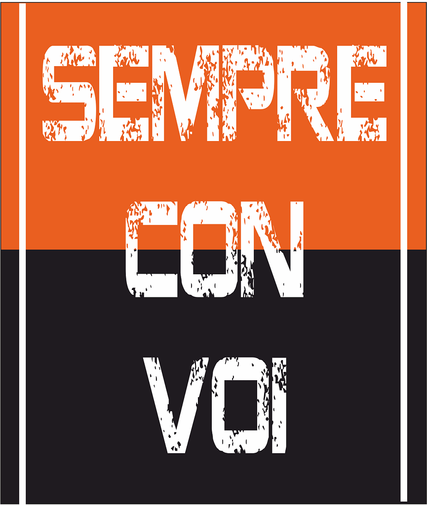 stendardo sempre con voi arancio nero stendardo sempre con voi arancio nero