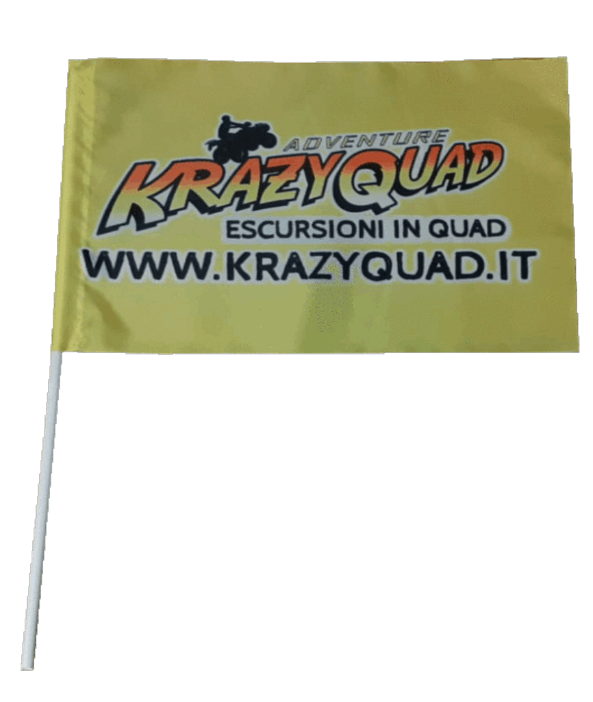 bandierine in tessuto personalizzate Krazy Quad bandierine in tessuto personalizzate Krazy