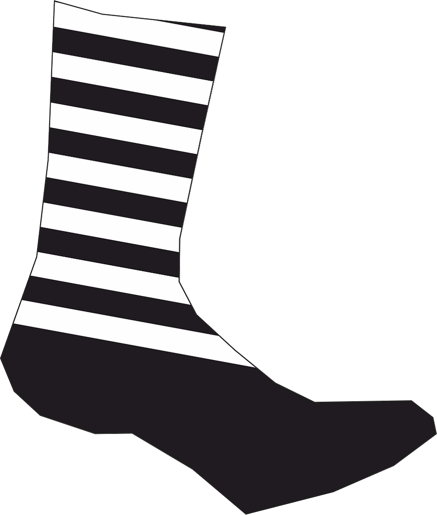 calza multirighe bianco nera calza multirighe bianco nera