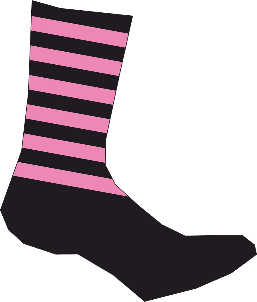 CALZE RIGATE personalizzate colore rosa nero CALZE RIGATE personalizzate rosa nero