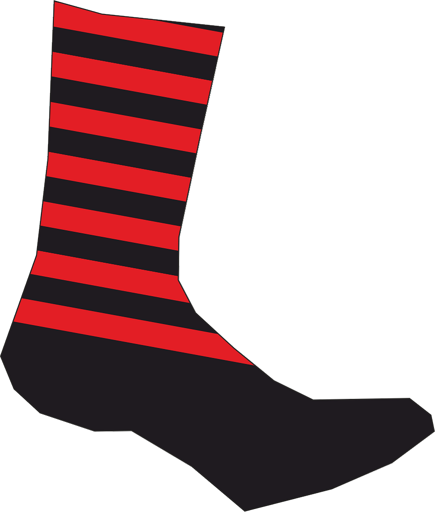 calza multirighe rosso nera calza multirighe rosso nera