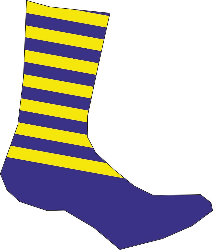 calza multirighe giallo blu calza multirighe giallo blu