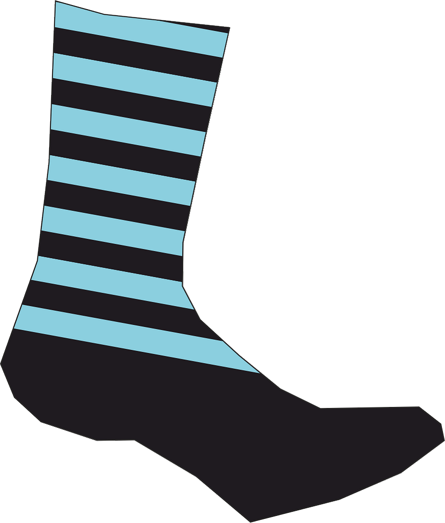 calze RIGATE personalizzate colore celeste nera CALZE RIGATE personalizzate celeste nera