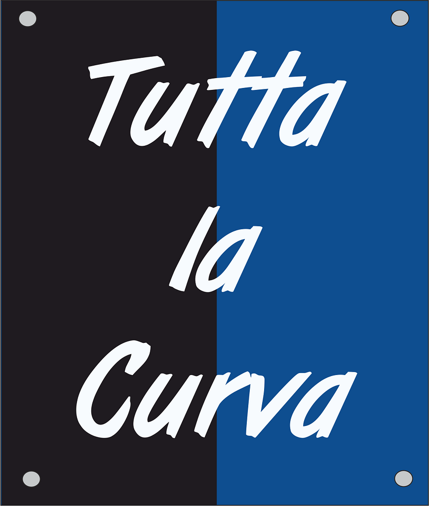 stendardo stadio personalizzato tutta la curva nero azzurro stendardo stadio tutta la curva nero azzurro