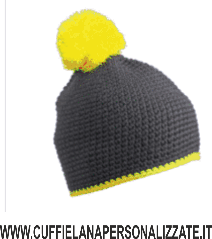 berretti uncinetto grigio giallo personalizzati berretti uncinetto grigio giallo