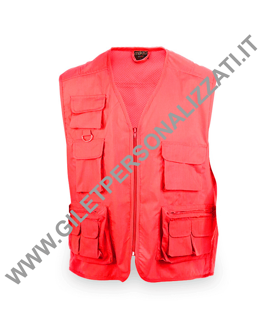 gilet multitasche rosso gilet multitasche rosso
