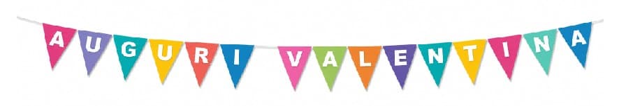 Festone Auguri Valentina Personalizzato Festone Auguri Valentina