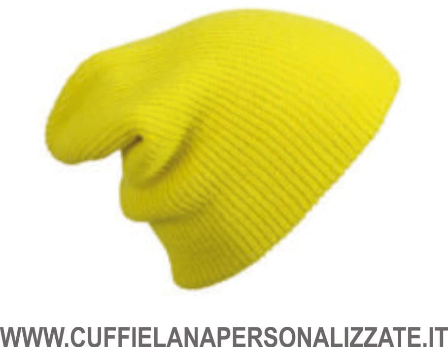berretto invernale casual personalizzato extra lungo Giallo berretti invernali lunghi casual Giallo
