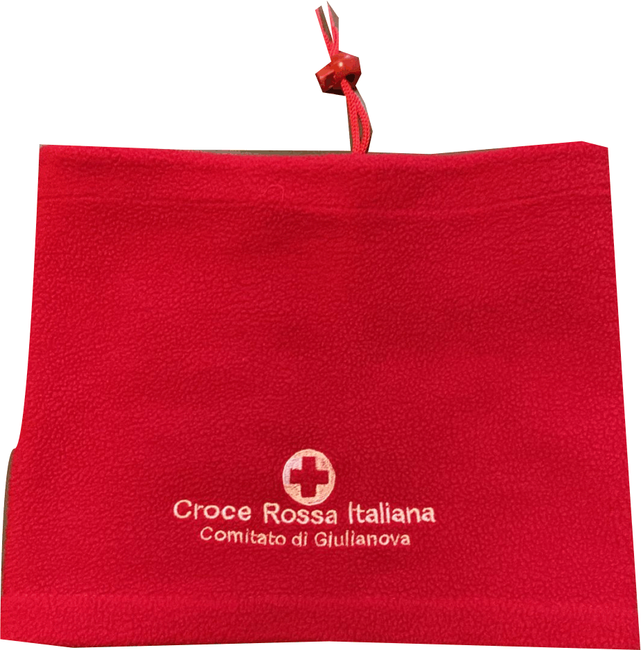 scaldacollo con ricamo croce rossa scaldacollo con ricamo croce rossa