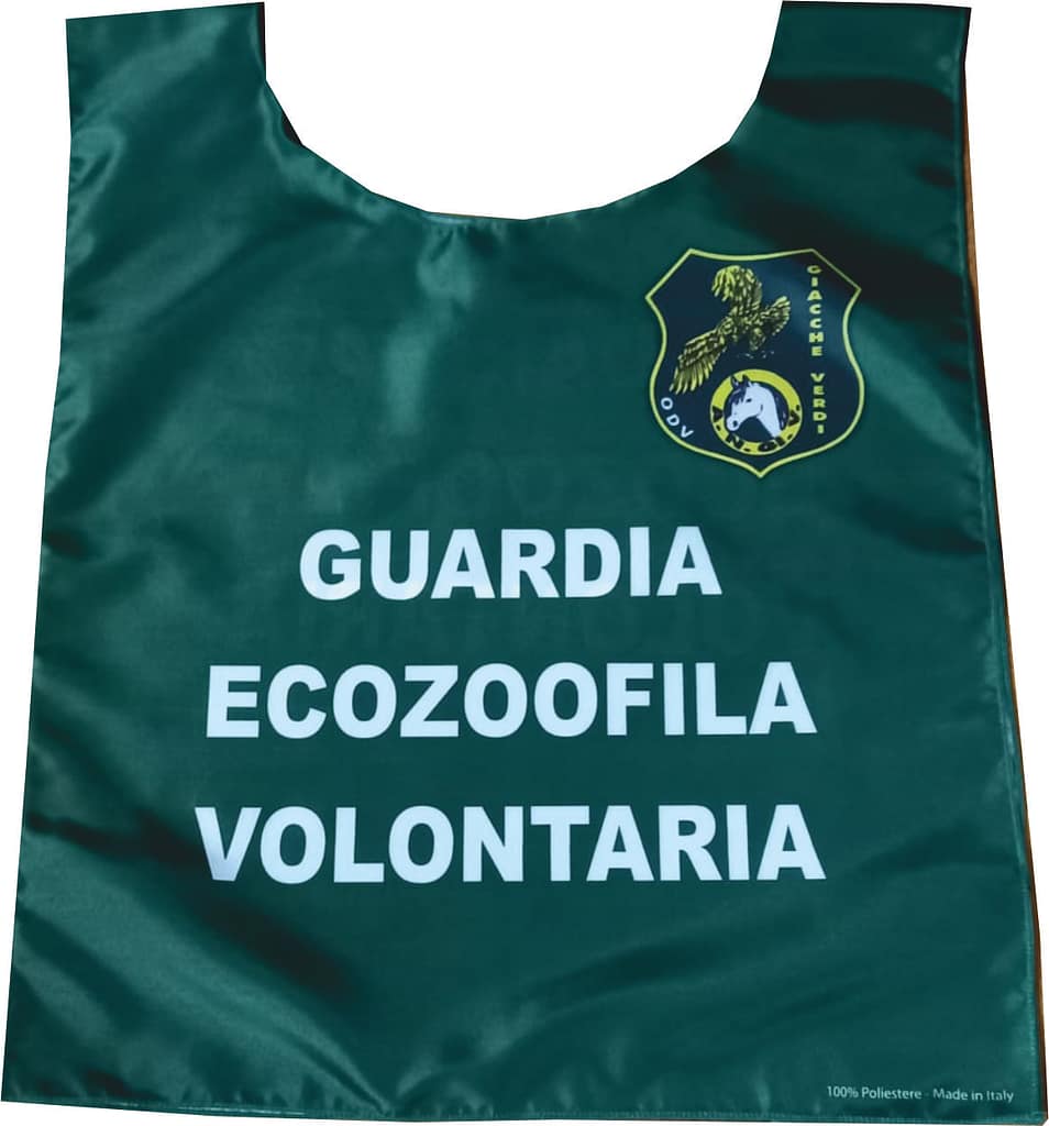 pettorina riciclata Guardie Ecozoofile personalizzata pettorina riciclata Guardie Ecozoofile