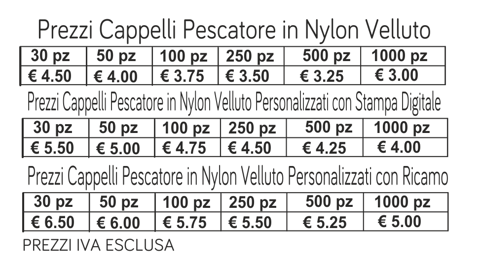 prezzi cappelli pescatore in nylon velluto prezzi cappelli pescatore in nylon velluto
