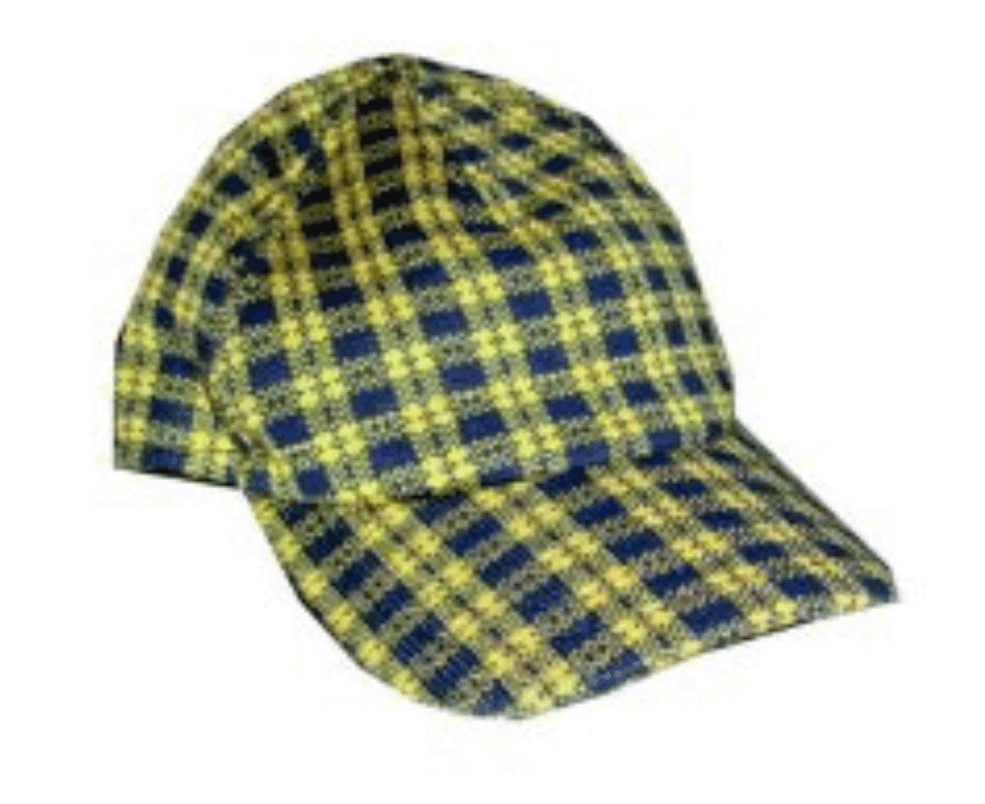 cappello giallo blu scozzese cappello giallo blu scozzese