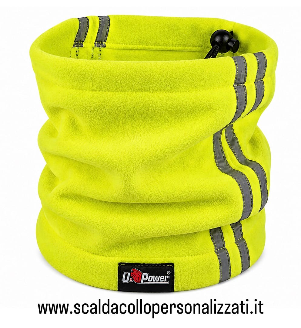 scaldacollo pile personalizzati colore giallo scaldacollo pile personalizzati giallo
