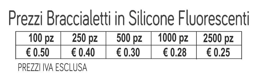bracciletti in silicone fluorescenti braccialetti in silicone fluorescenti
