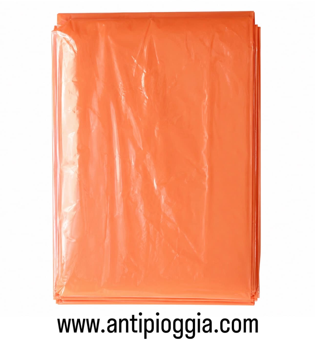 PONCHO ANTIPIOGGIA CON MANICHE blister colore arancione PONCHO ANTIPIOGGIA CON MANICHE blister arancione