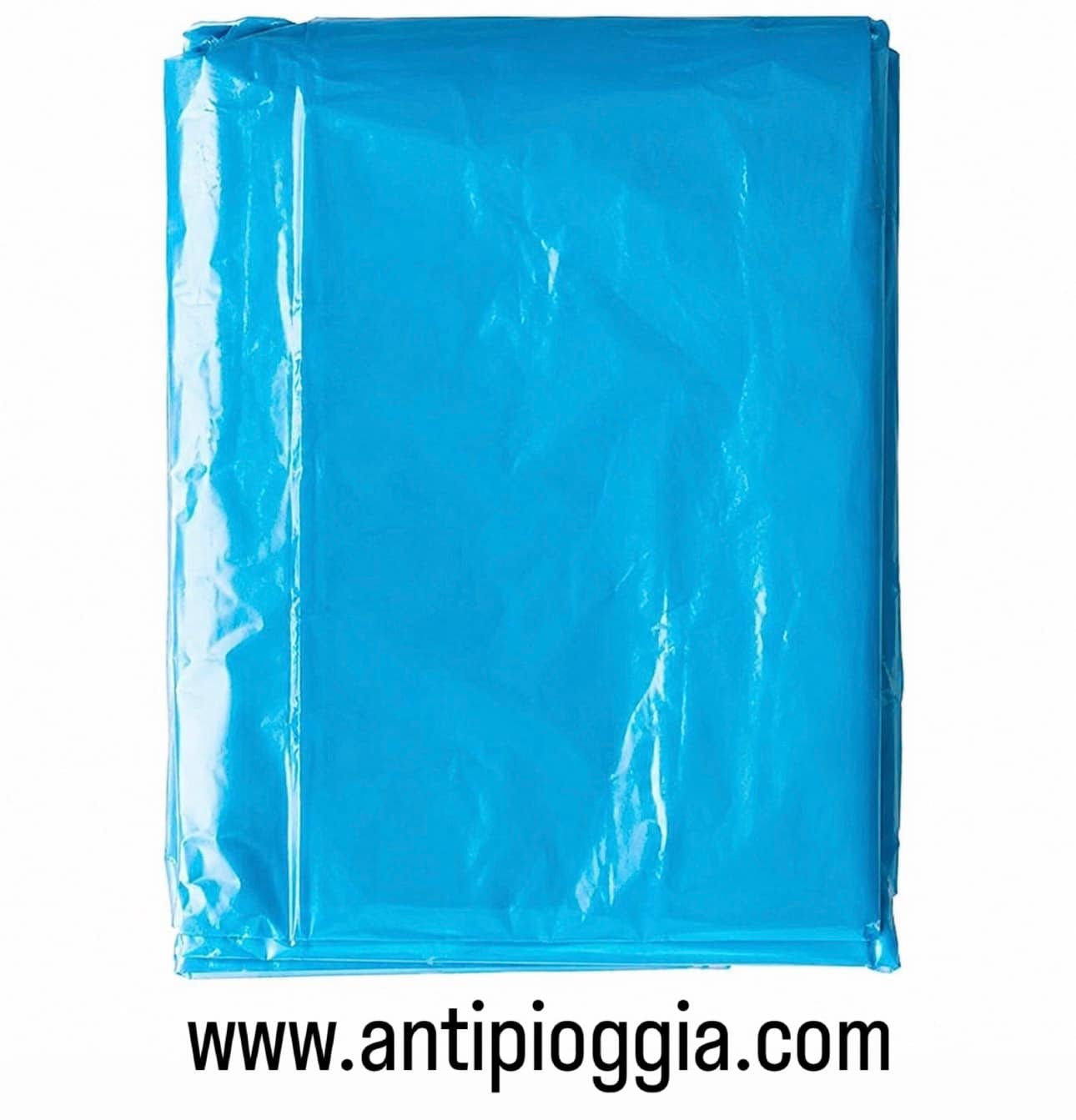 PONCHO ANTIPIOGGIA CON MANICHE blister colore azzurro PONCHO ANTIPIOGGIA CON MANICHE blister azzurro