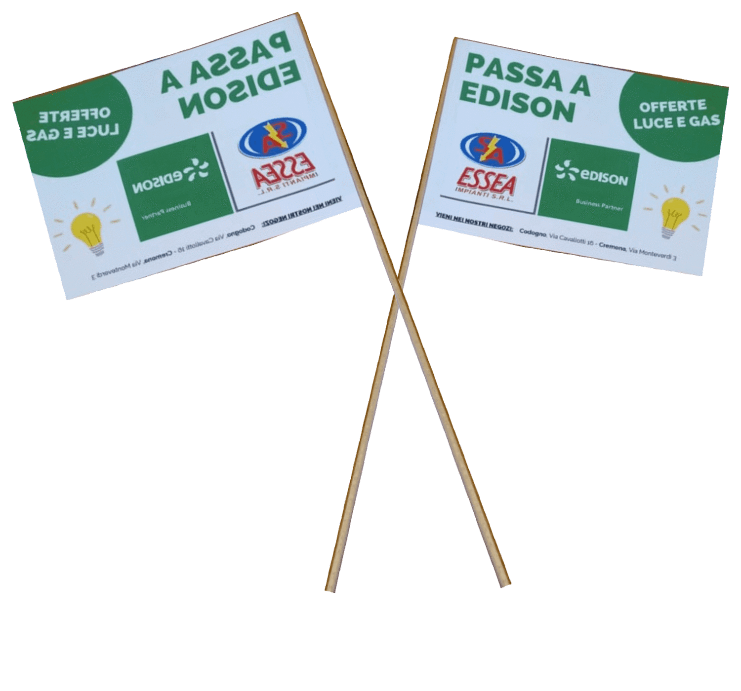 bandierina passa a Edison bandierina passa a Edison