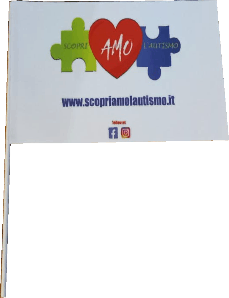 bandierine con astina personalizzate scopriamo l'autismo bandierine con astina scopriamo l'autismo