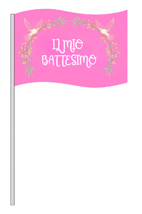 BANDIERINE BATTESIMO IL MO BATTESIMO ROSA BANDIERINE BATTESIMO IL MO BATTESIMO