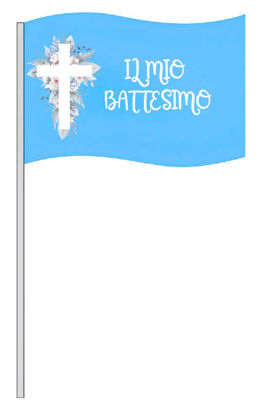 BANDIERINE IL MIO BATTESIMO AZZURRA BANDIERINE IL MIO BATTESIMO