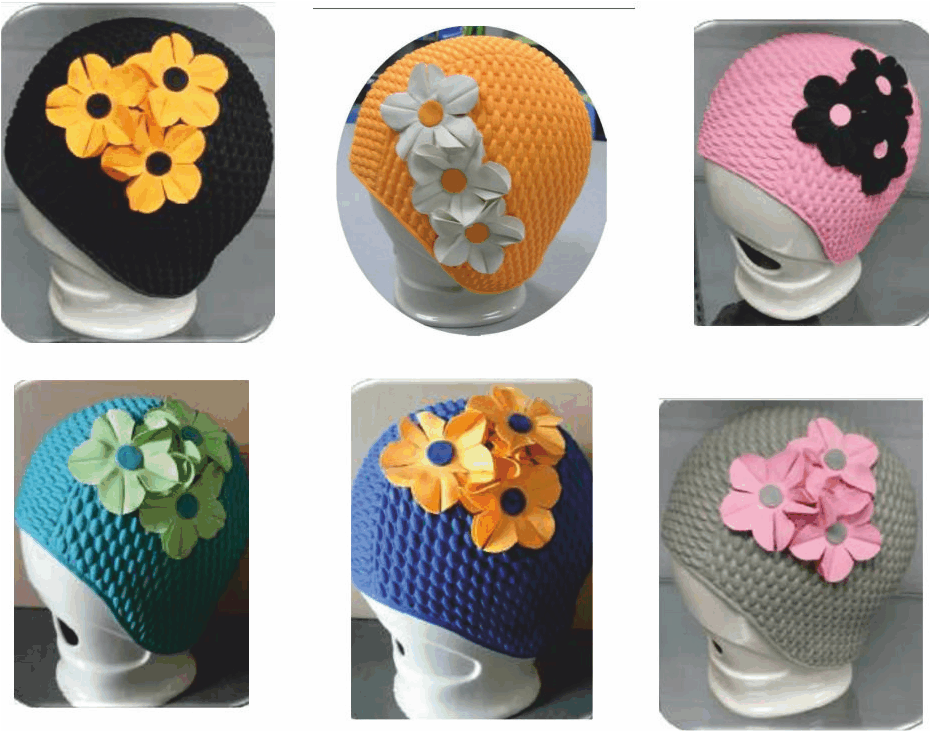 cuffie da piscina con fiori applicati economiche cuffie da piscina con fiori applicati economiche