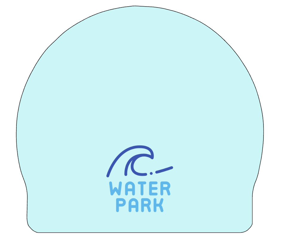 Cuffia Economica Personalizzata WATER PARK AZZURRA Cuffia Economica Personalizzata WATER PARK