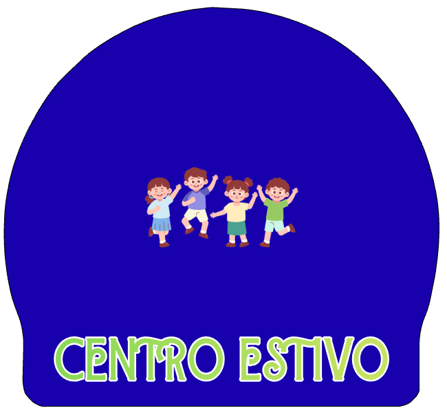 cuffia economica personalizzata CENTRO ESTIVO BLU cuffia economica personalizzata CENTRO ESTIVO