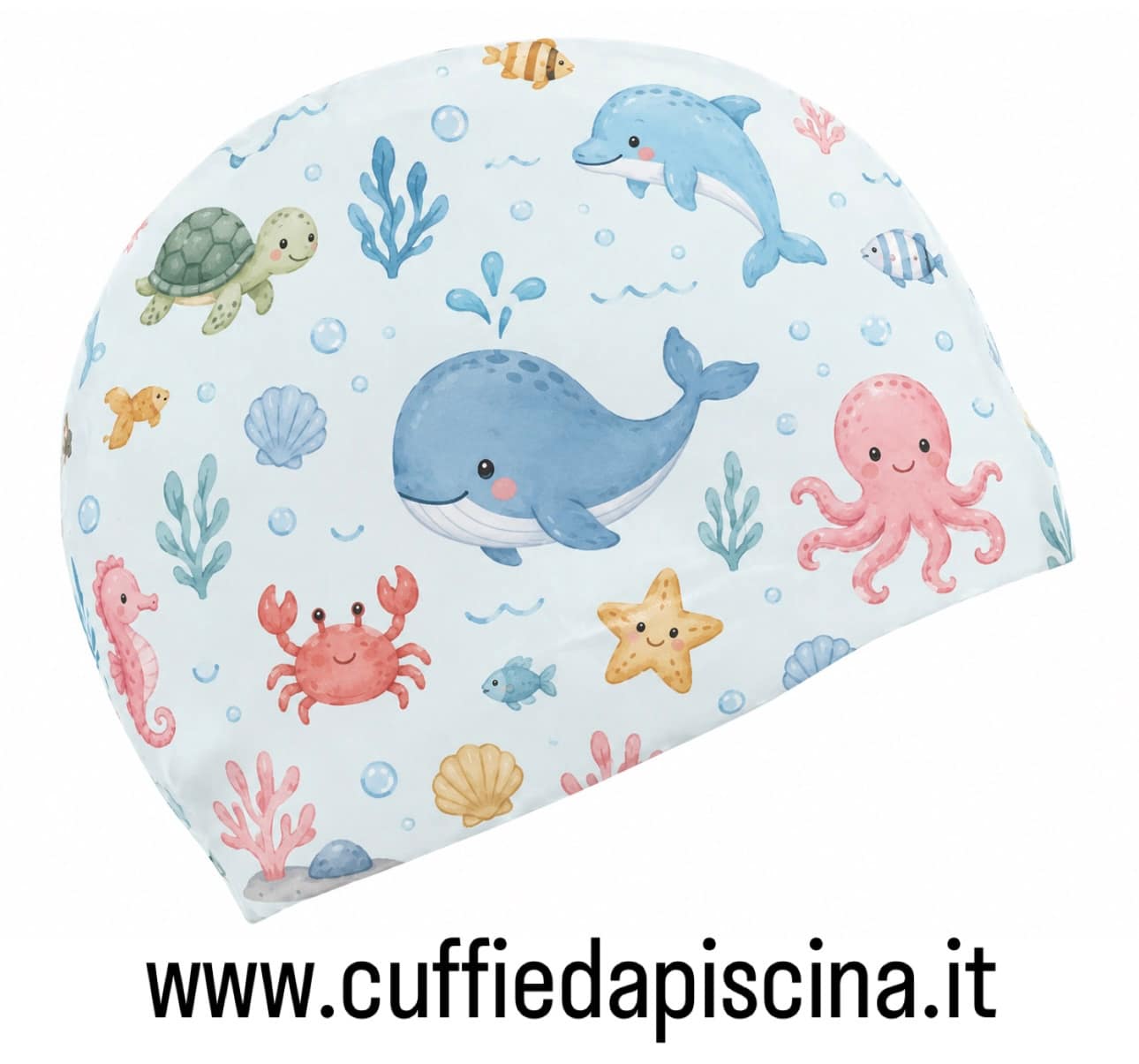 cuffie da piscina da bambino fantasia MARE AZZURRA cuffie da piscina da bambino fantasia MARE