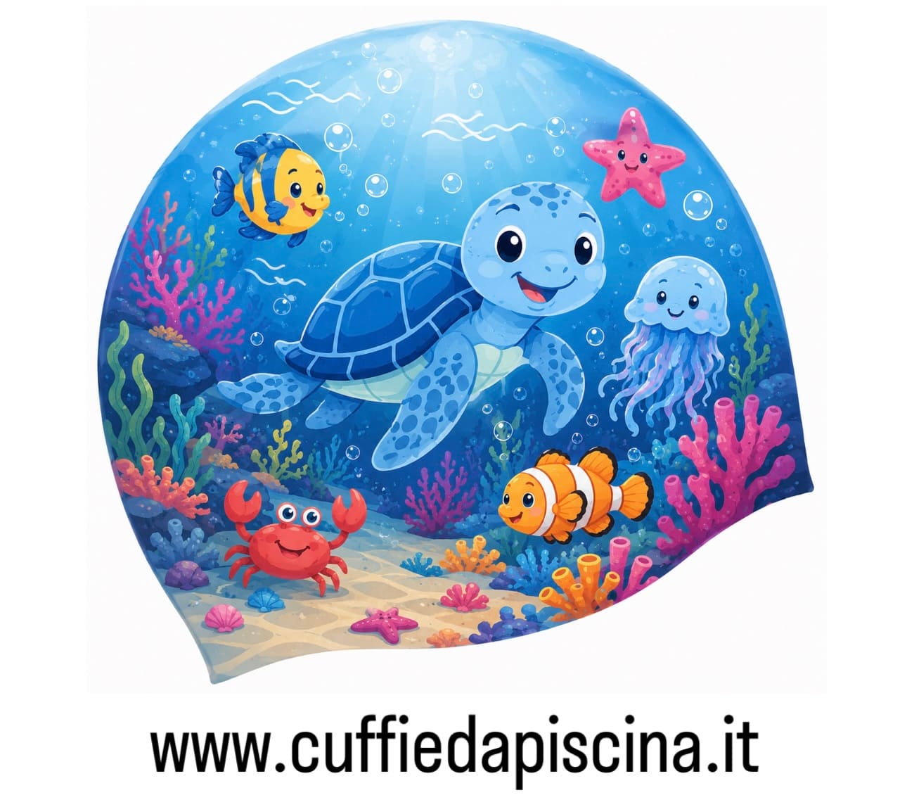 cuffie da piscina da bambino fantasia oceano azzurra cuffie da piscina da bambino fantasia oceano