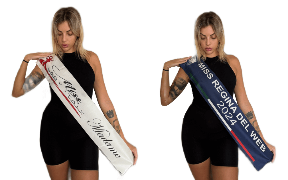 Modelle con le fasce da Miss personalizzate Modelle con le fasce da Miss